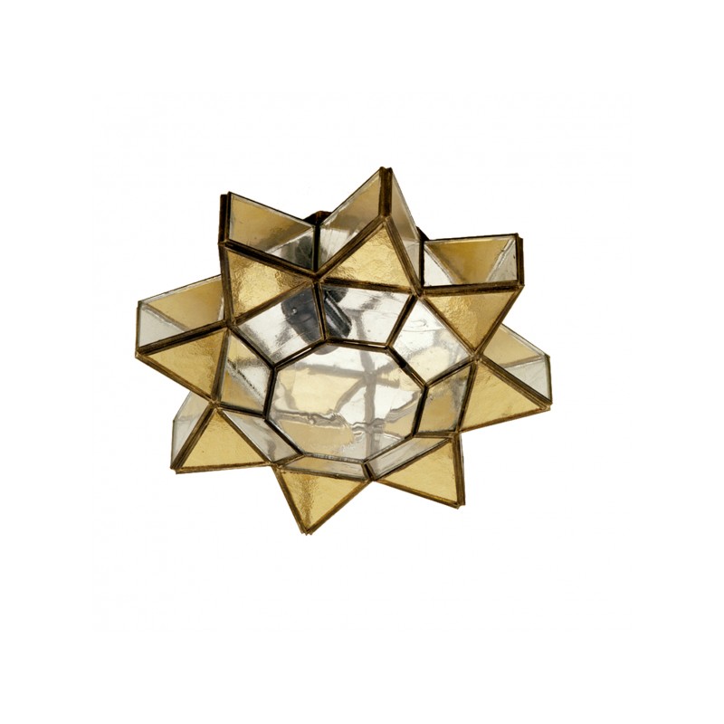 Plafón Ambarina cuero Fabrilamp